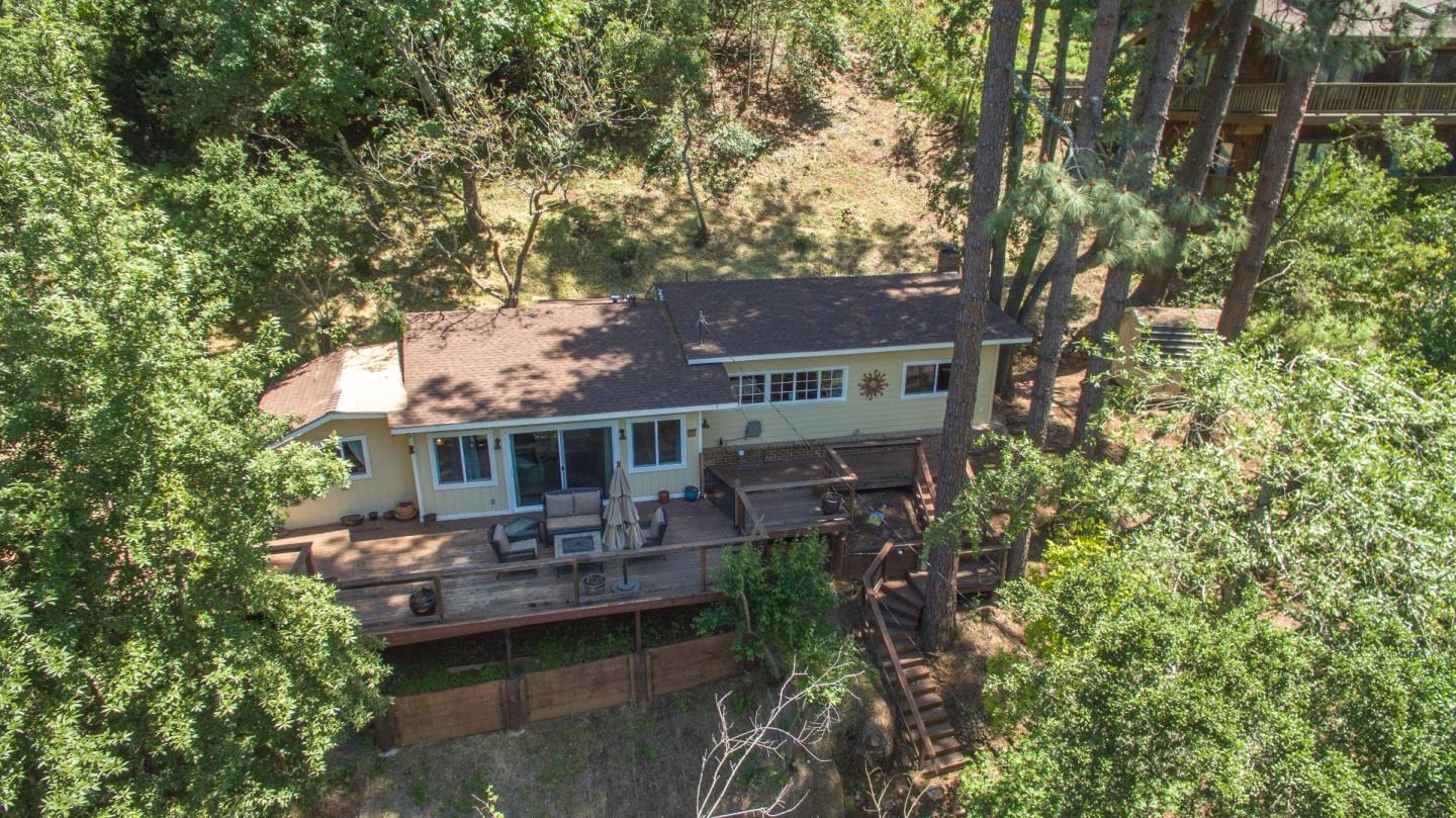 21477 Old Mine Road Los Gatos, CA 95033 - Photo 3 of 27 a aerial view of house with yard and outdoor seating