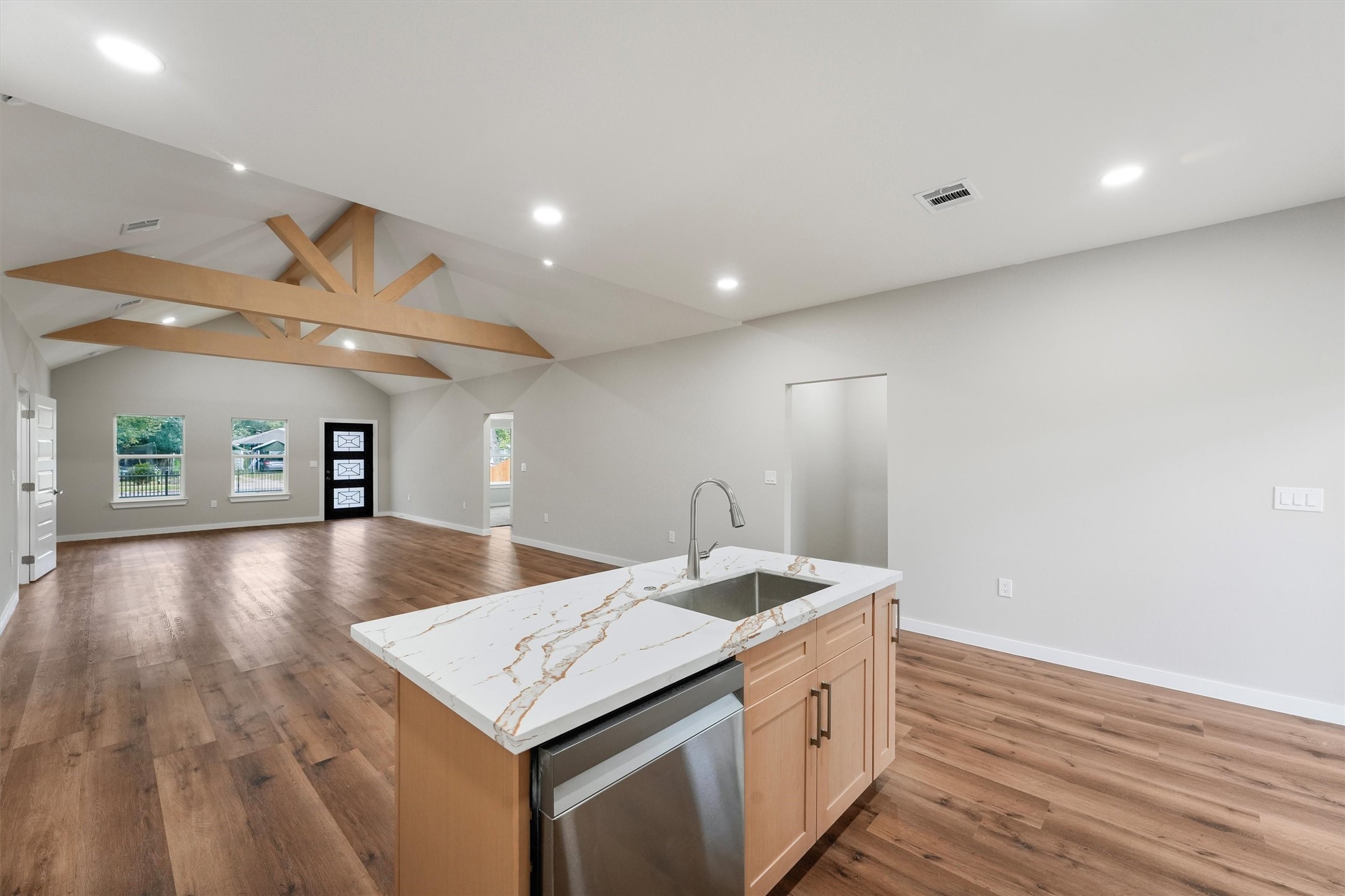 1208 Richard Avenue Pasadena, TX 77506 - Photo 14 of 27 a kitchen with a sink and a refrigerator