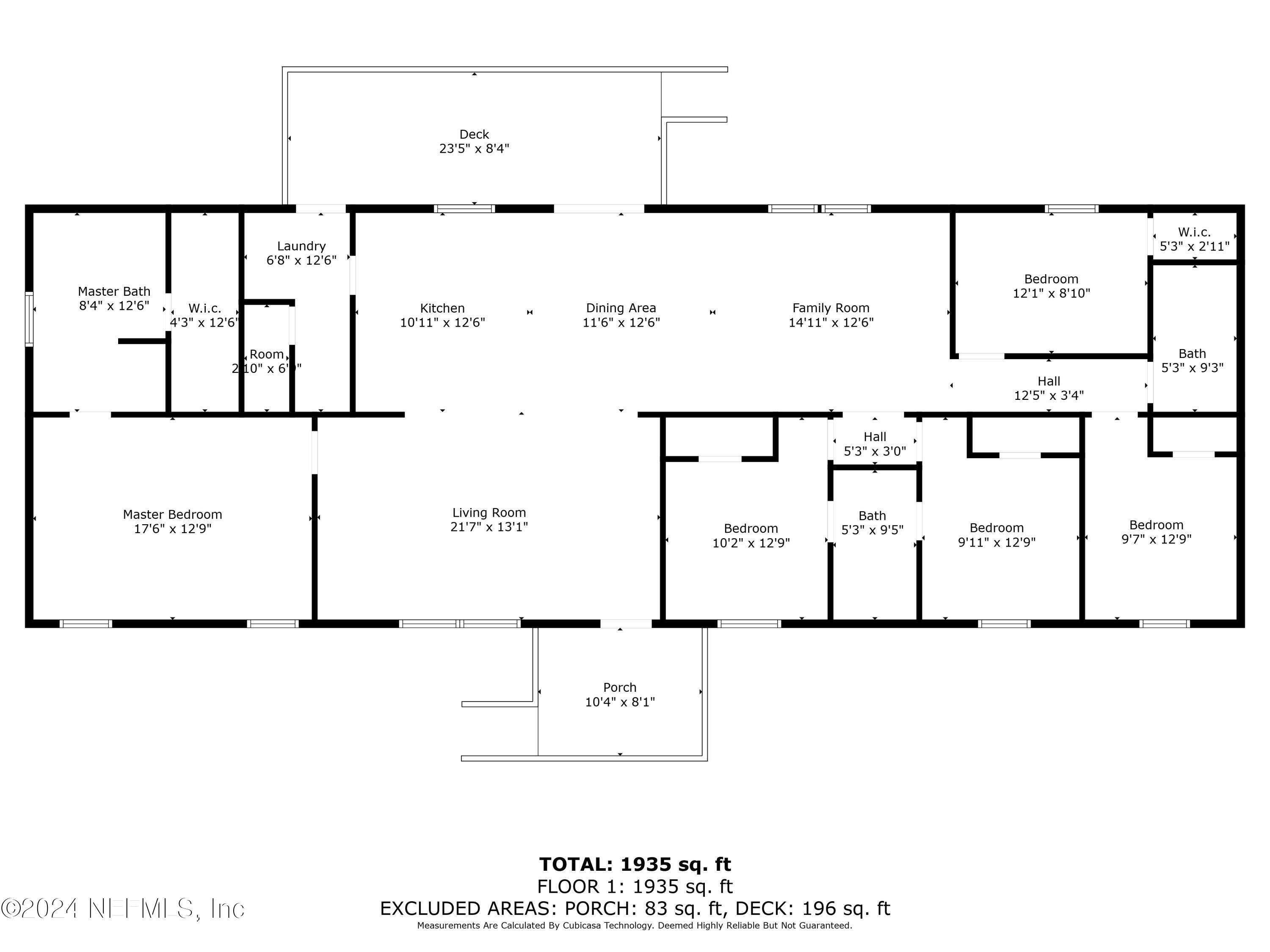 5809 Hillridge Road Keystone Heights, FL 32656 - Photo 47 of 47 Floor Plan