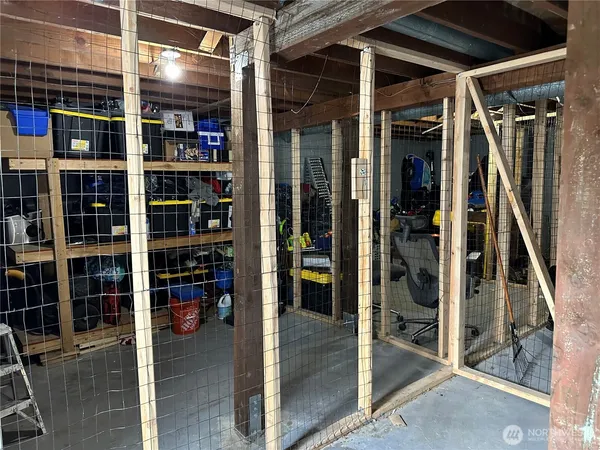 a view of storage and utility room