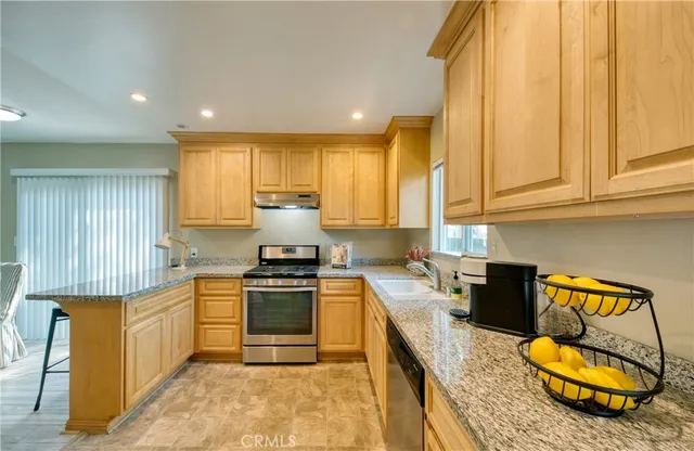 a table and chairs in a room