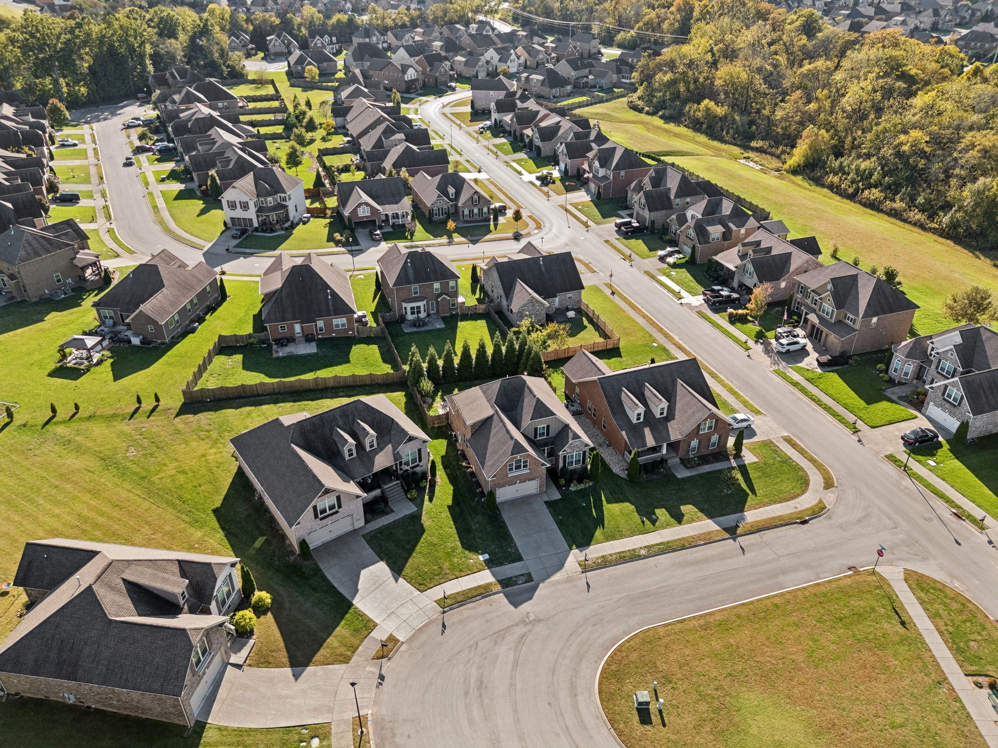 2002 Virgle Circle Spring Hill, TN 37174 - Photo 38 of 44 an aerial view of a house with a swimming pool