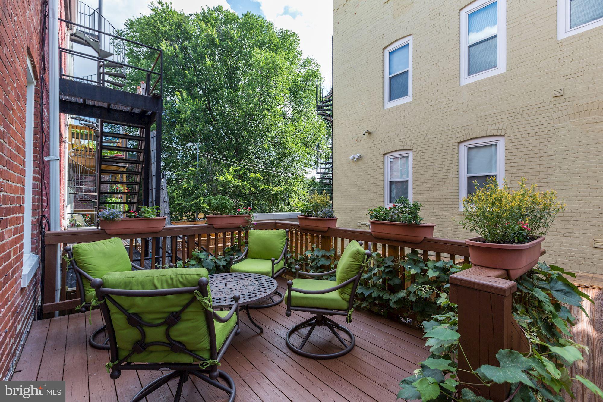 3605 13th Street Northwest Washington, DC 20010 - Photo 21 of 28 Spacious deck for relaxing dining