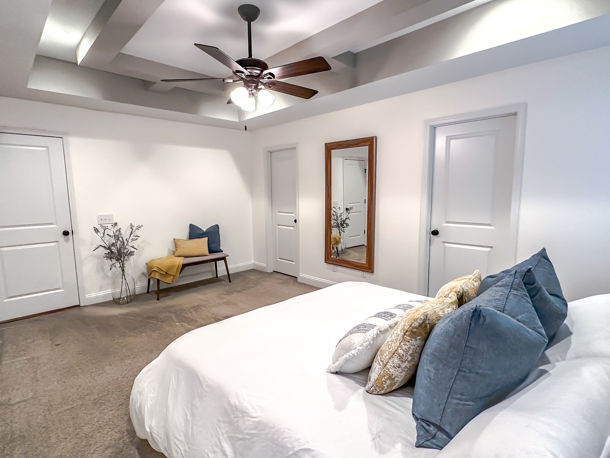 4927 Minnis Road Springfield, TN 37172 - Photo 16 of 27 a bedroom with a bed and a chandelier