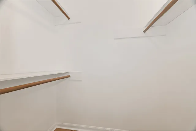 a view of small space with racks on the wall