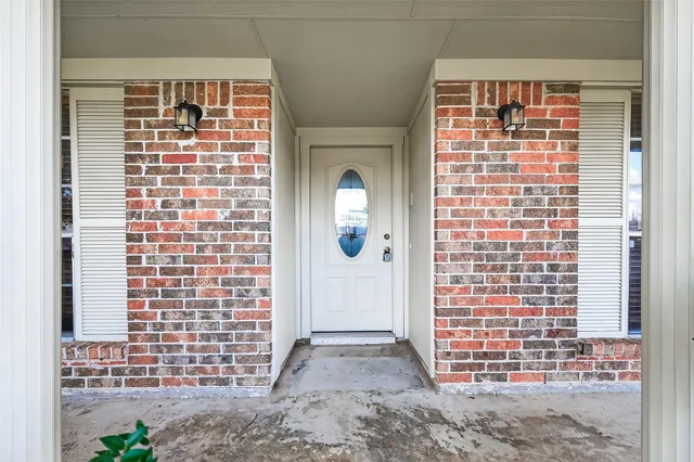 a view of front door of house