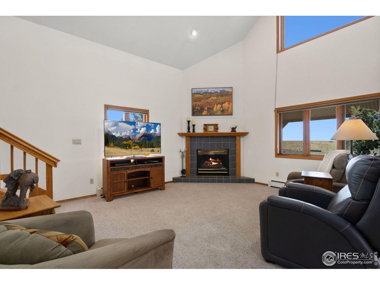 12492 Wasatch Road Longmont, CO 80504 - Photo 10 of 35 a living room with furniture and a fireplace