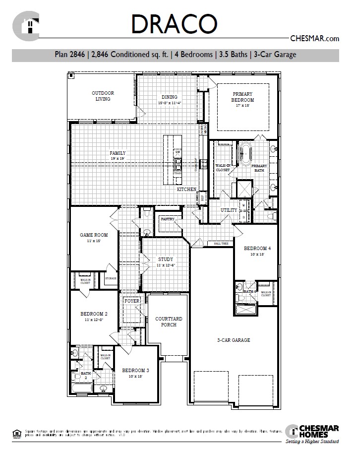 2312 Tobiano Trace Georgetown, TX 78633 - Photo 12 of 33 Floor plan