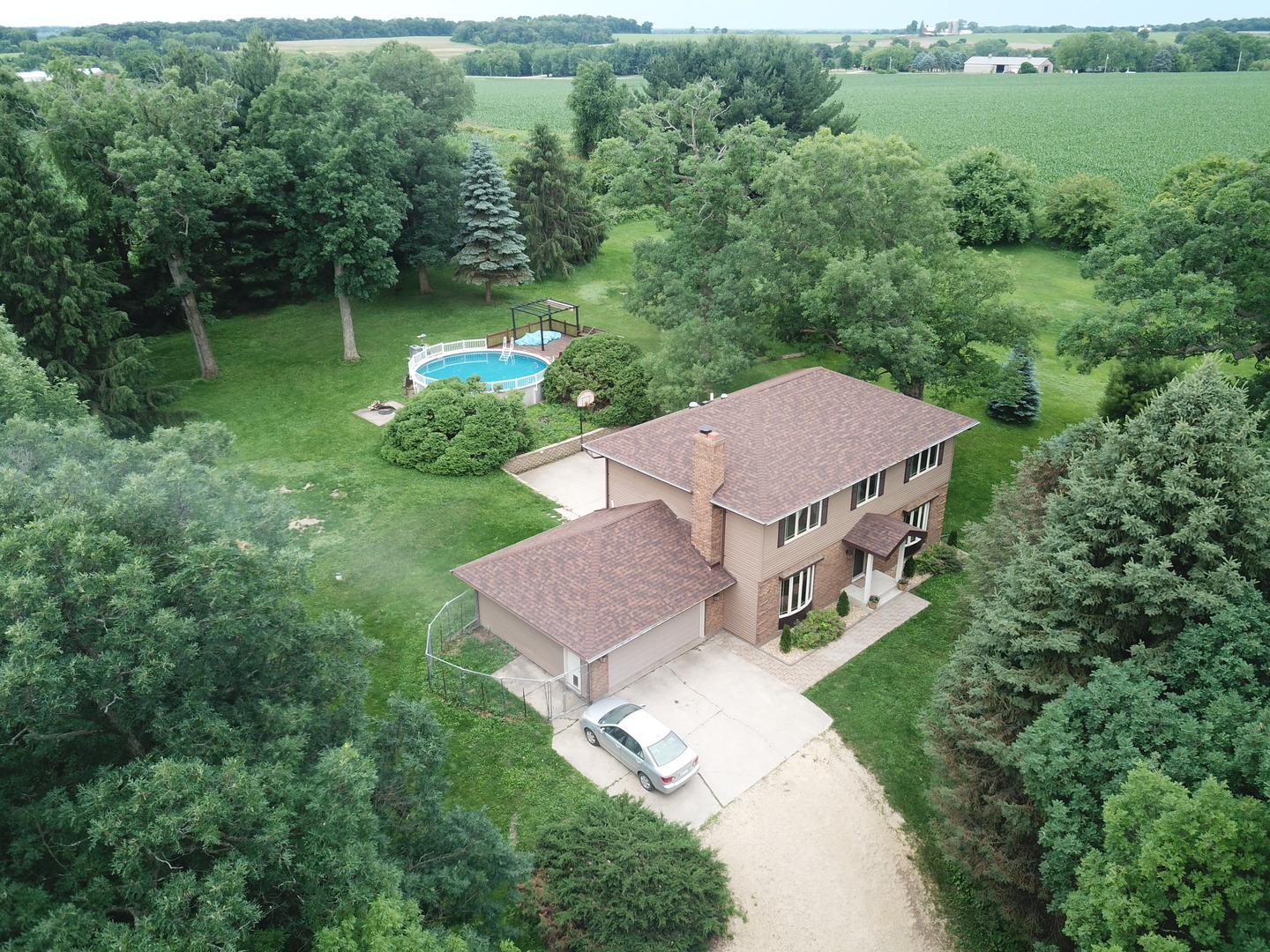 7417 East Maize Road Ridott, IL 61067 - Photo 46 of 46 an aerial view of a house