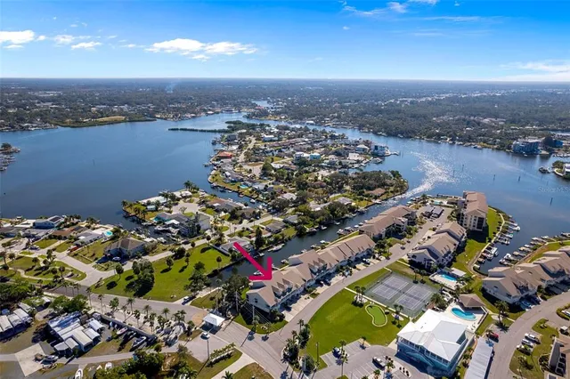 an aerial view of a city