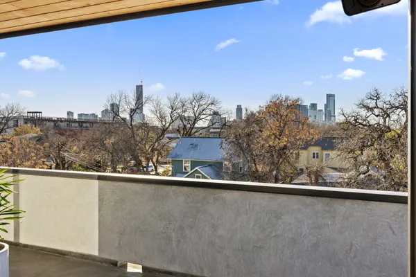 a view of balcony with city view