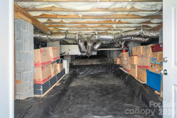 a view of storage and utility room
