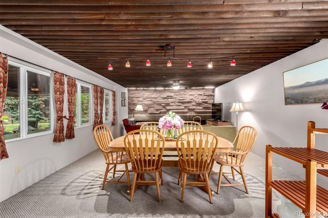 a balcony with furniture and window