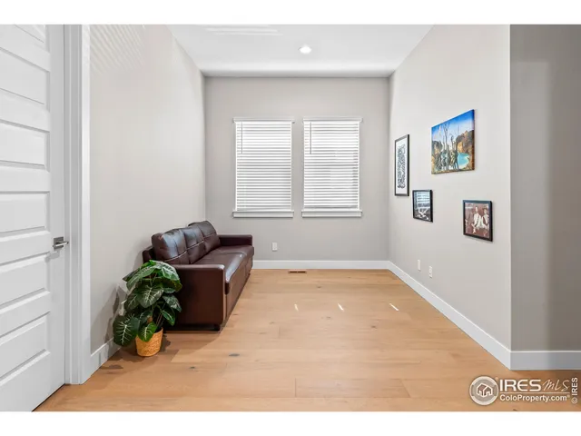 a room with furniture and a potted plant