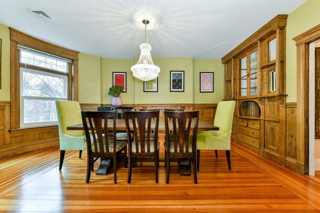 17 Strathmore Road, Unit 3 Brookline, MA 02445 - Photo 7 of 24 a view of a dining room with furniture window and wooden floor