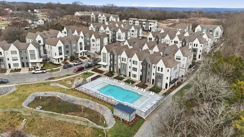 an aerial view of multiple houses