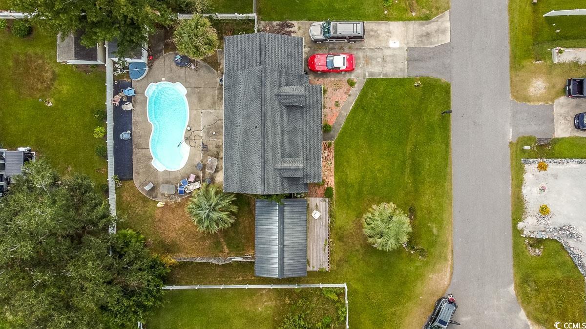 210 Rail Street Longs, SC 29568 - Photo 31 of 32 Drone / aerial view of a pool area