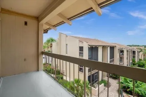 a view of a house with a balcony
