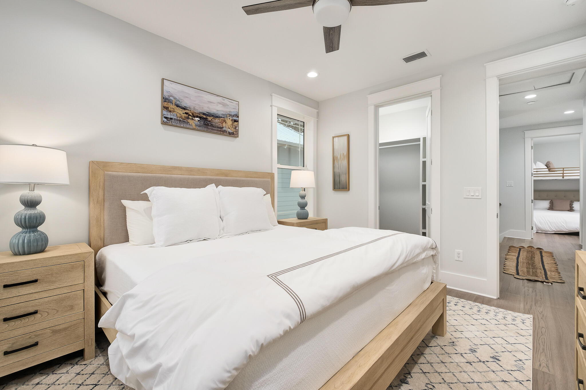 186 Redbud Ln Inlet Beach Inlet Beach, FL 32461 - Photo 35 of 46 a bedroom with a bed and a mirror