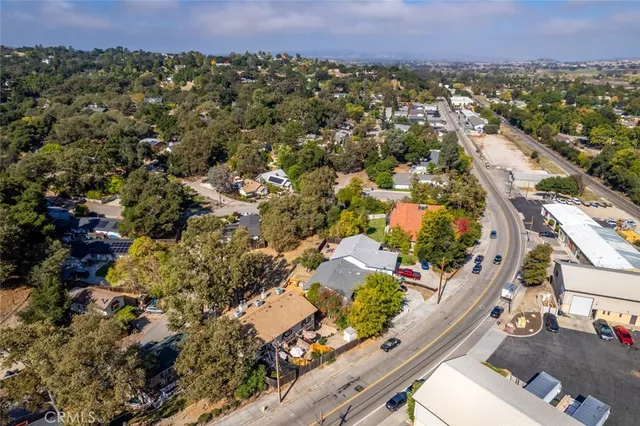 an aerial view of multiple house