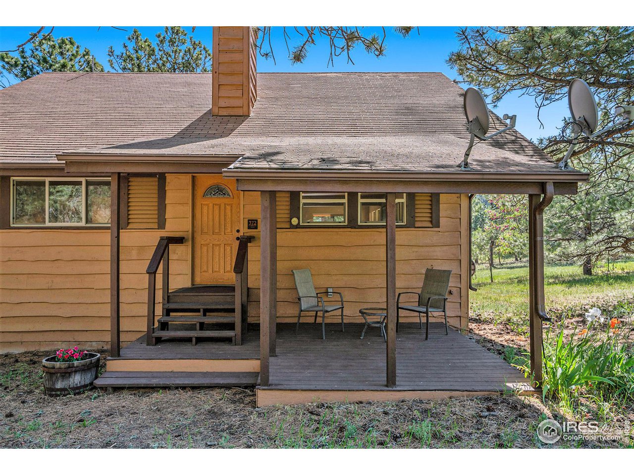 372 Cherokee Road Lyons, CO 80540 - Photo 24 of 33 swimming view of a house with backyard porch and sitting area