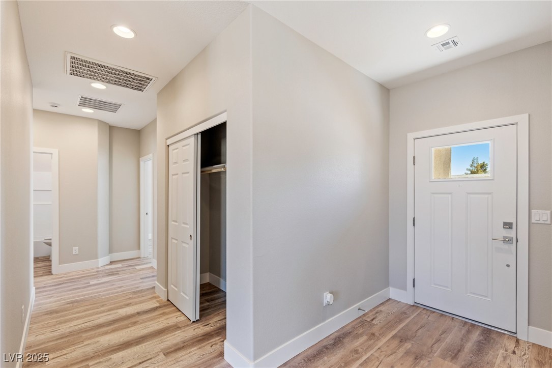 790 Lone Pine Road Pahrump, NV 89048 - Photo 10 of 28 Entrance foyer featuring light wood-type flooring and recessed lighting
