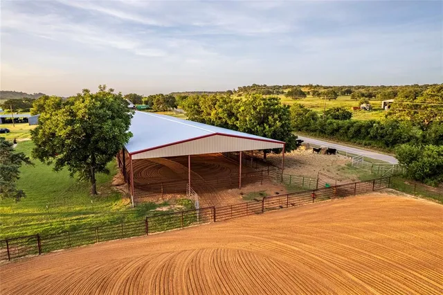 a very nice looking yard with a large tree