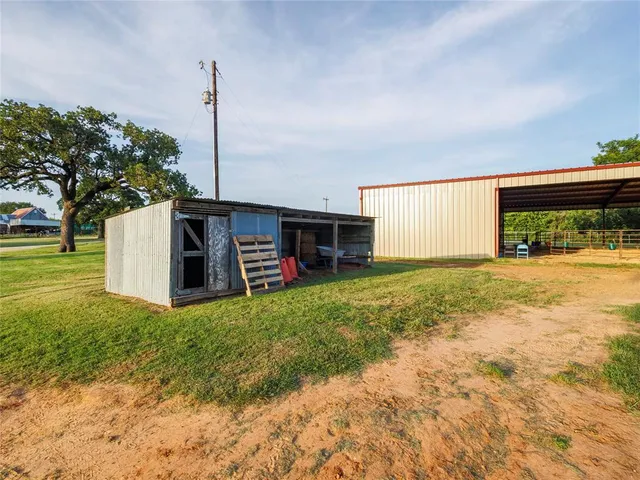 a room with a fireplace
