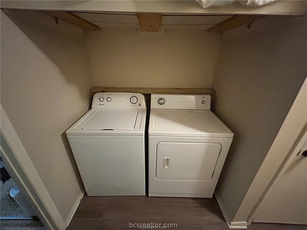 1504 Pine Ridge Drive, Unit A College Station, TX 77840 - Photo 11 of 15 a utility room with dryer and washer