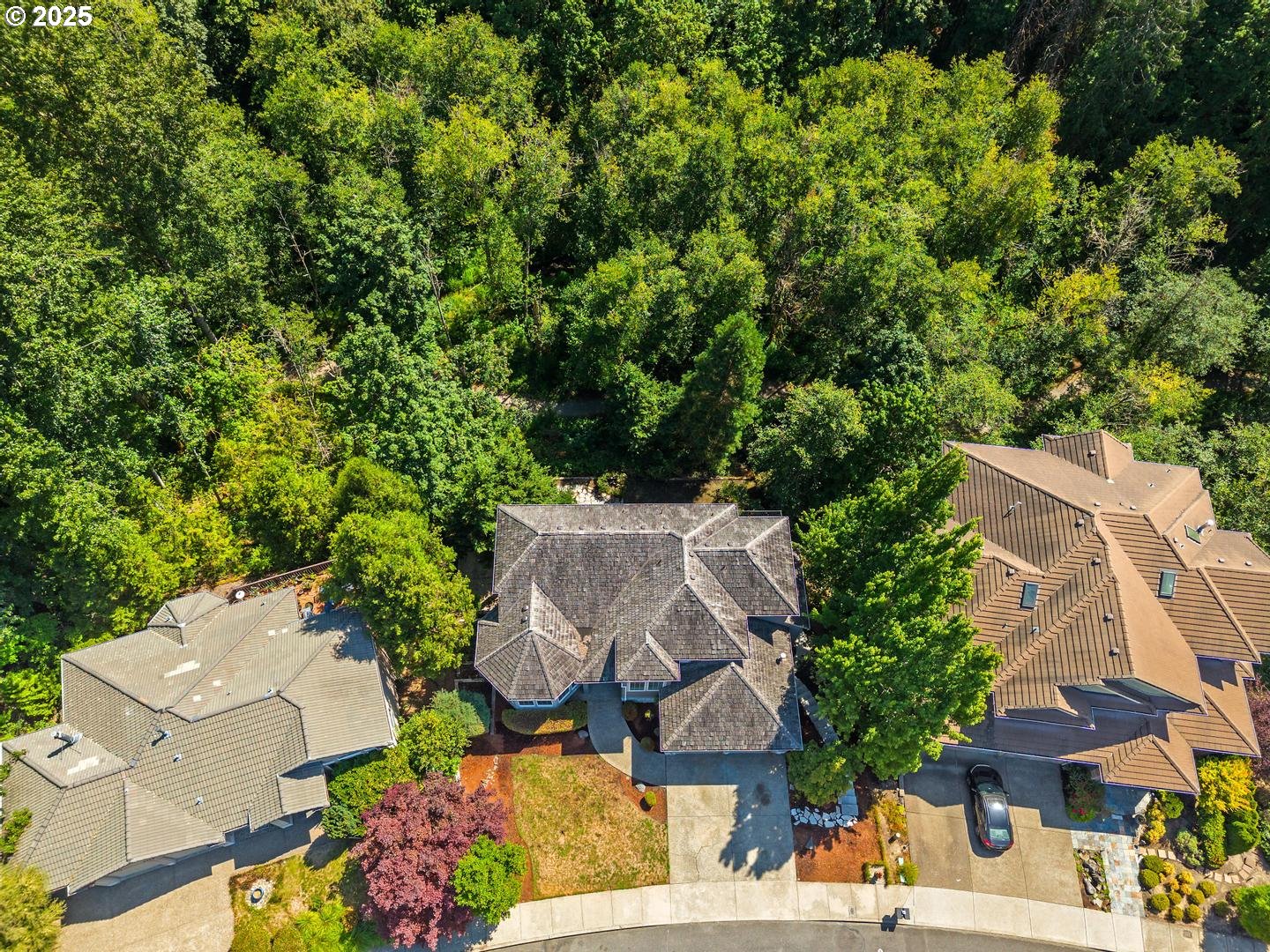 2118 Northwest Mill Pond Road Portland, OR 97229 - Photo 39 of 44 an aerial view of a house with garden space and a street view