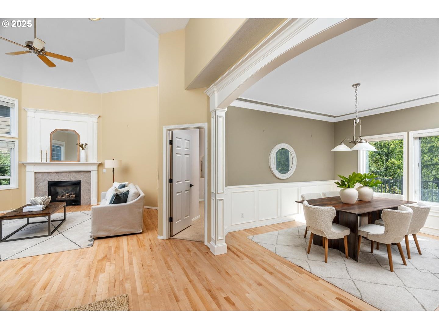 2118 Northwest Mill Pond Road Portland, OR 97229 - Photo 6 of 44 a living room with furniture a fireplace and a table