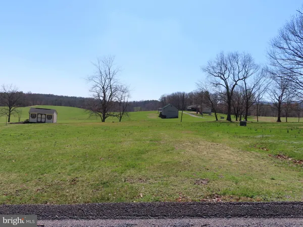 a view of outdoor space with green field and trees
