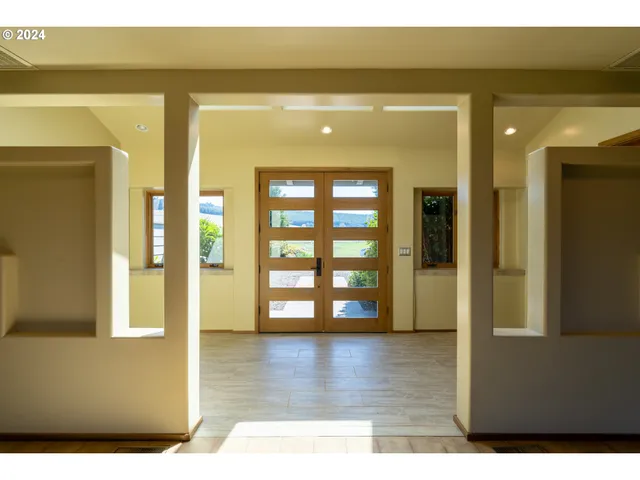 a view interior of a house with wooden floor