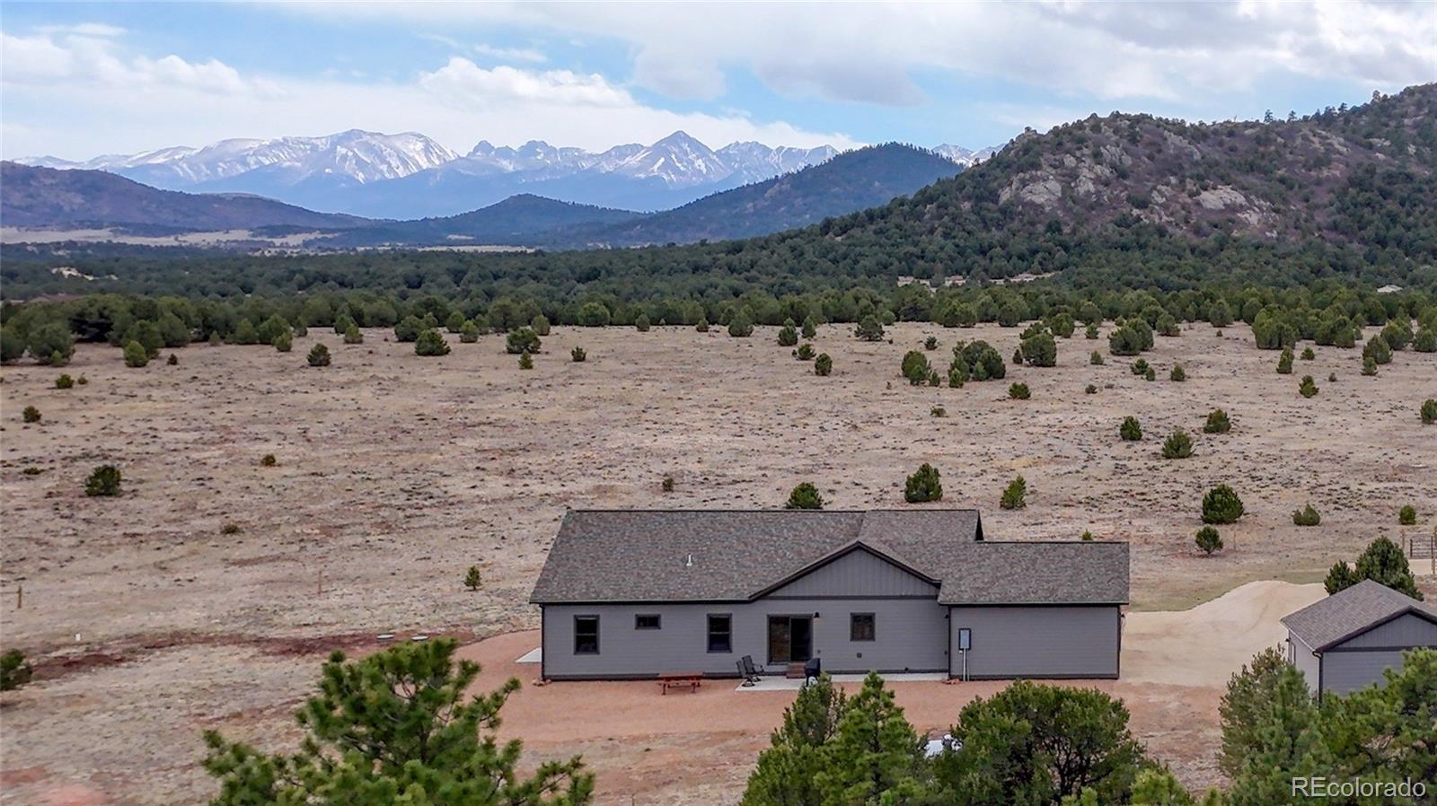 946 Hitching Post Road Cotopaxi, CO 81223 - Photo 45 of 50 an aerial view of a house with a mountain
