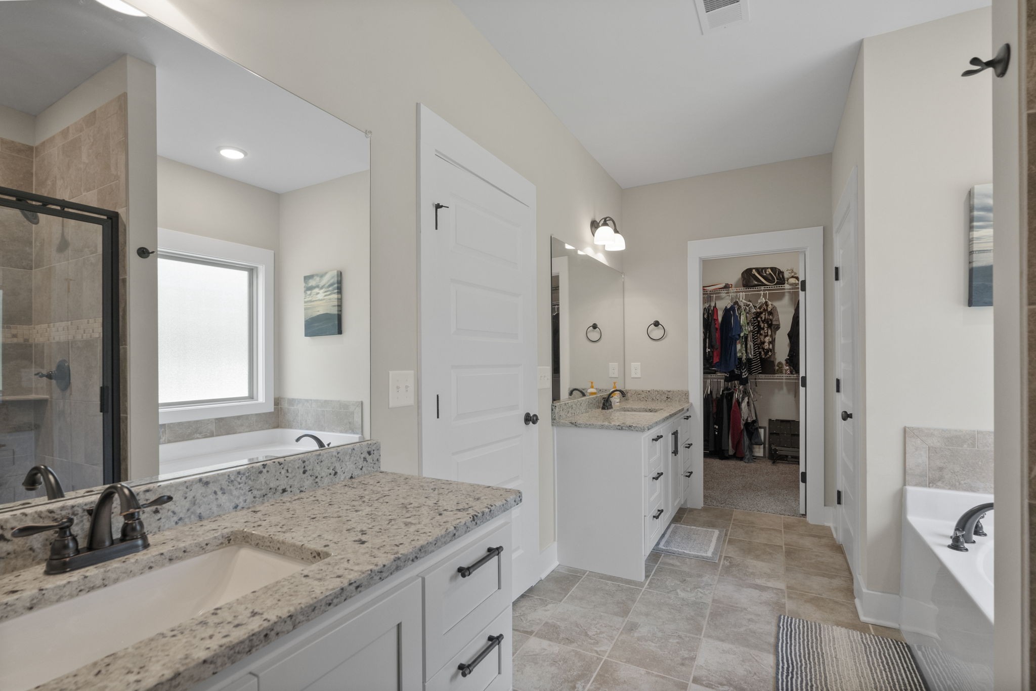 4480 Benson Road Springfield, TN 37172 - Photo 42 of 61 a spacious bathroom with a granite countertop sink mirror and shower