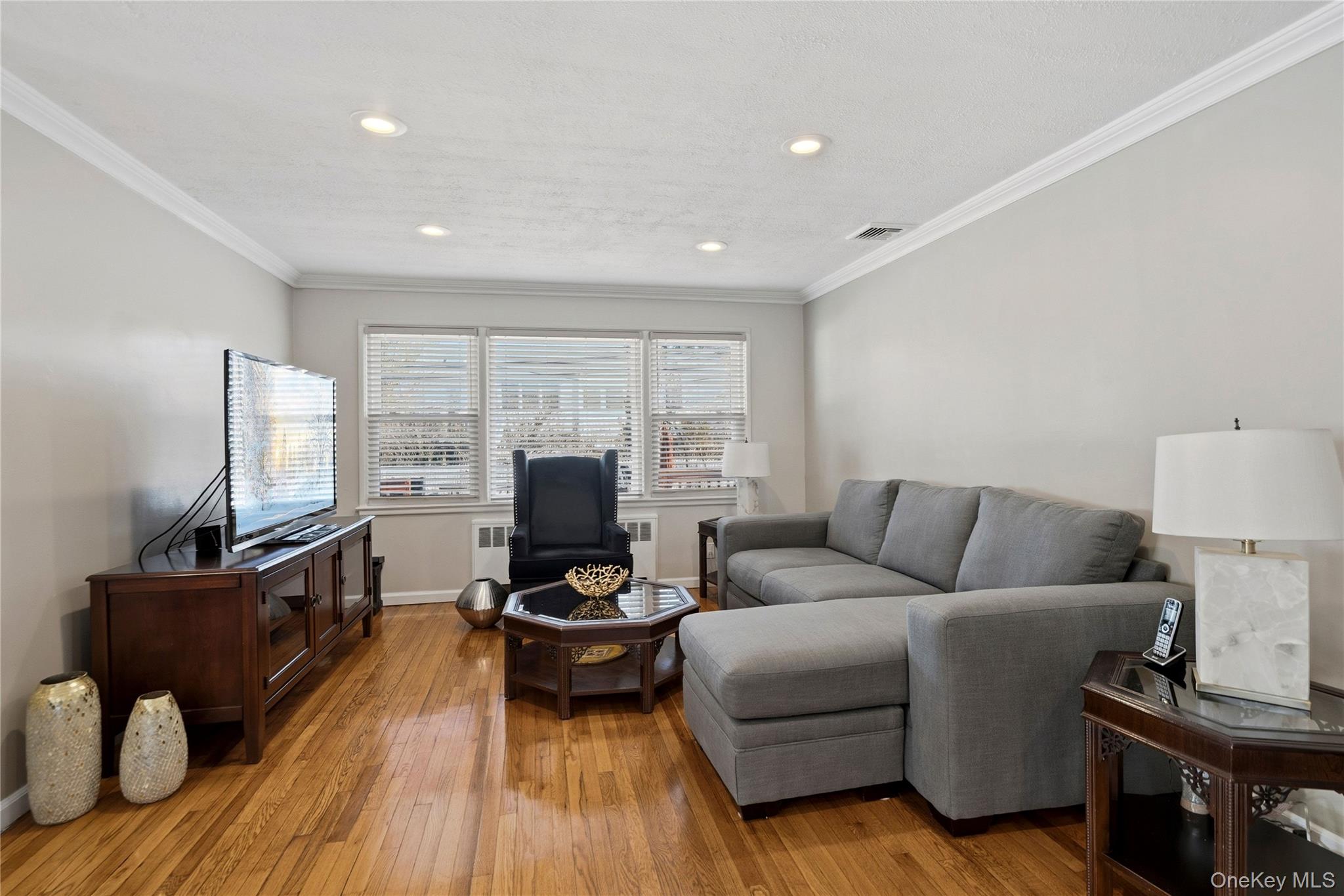70 Forest Road Valley Stream, NY 11581 - Photo 15 of 43 a living room with furniture and a flat screen tv