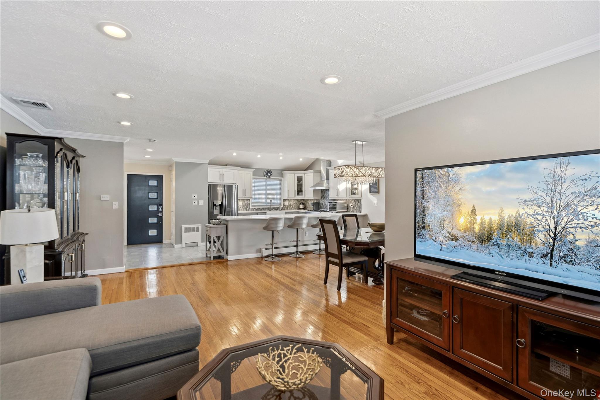 70 Forest Road Valley Stream, NY 11581 - Photo 17 of 43 a living room with furniture and a flat screen tv