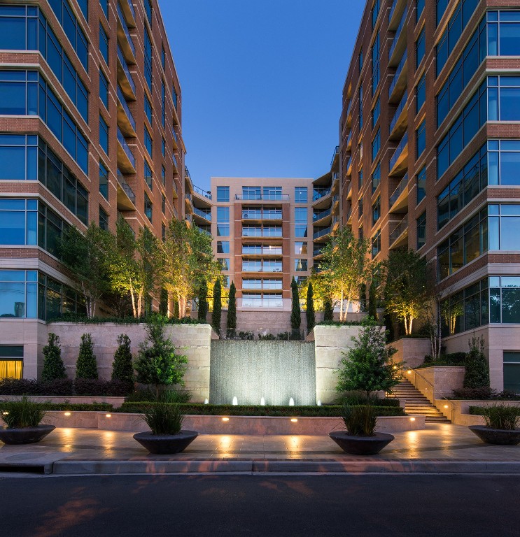 a view of a patio next to a building