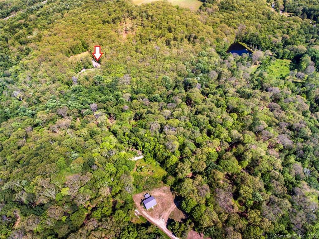 63 Nedobity Road Haddam, CT 06441 - Photo 1 of 1 Arrow shows location of house; 54 acres spans area around house.