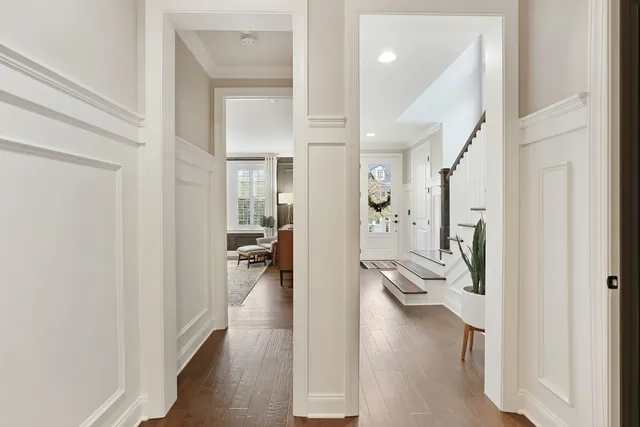 a bathroom with a sink double vanity and a mirror