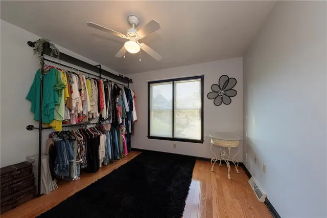a view of a livingroom with a hardwood floor