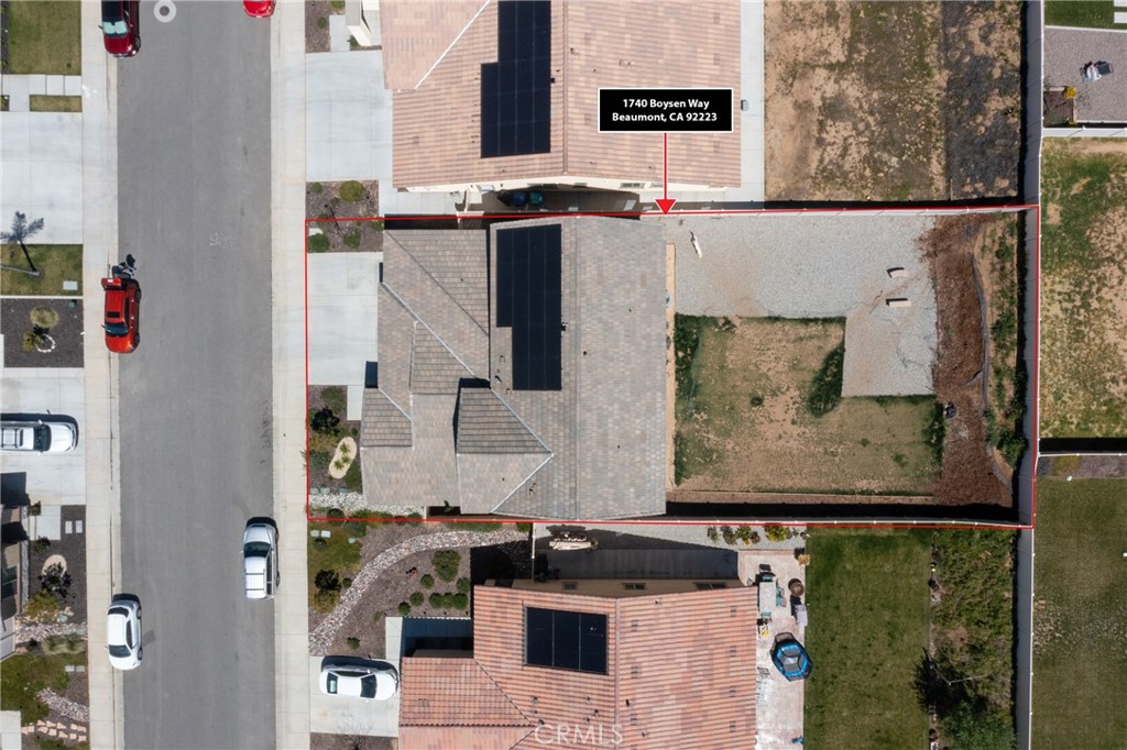 1740 Boysen Way Beaumont, CA 92223 - Photo 43 of 49 an aerial view of residential houses with outdoor space
