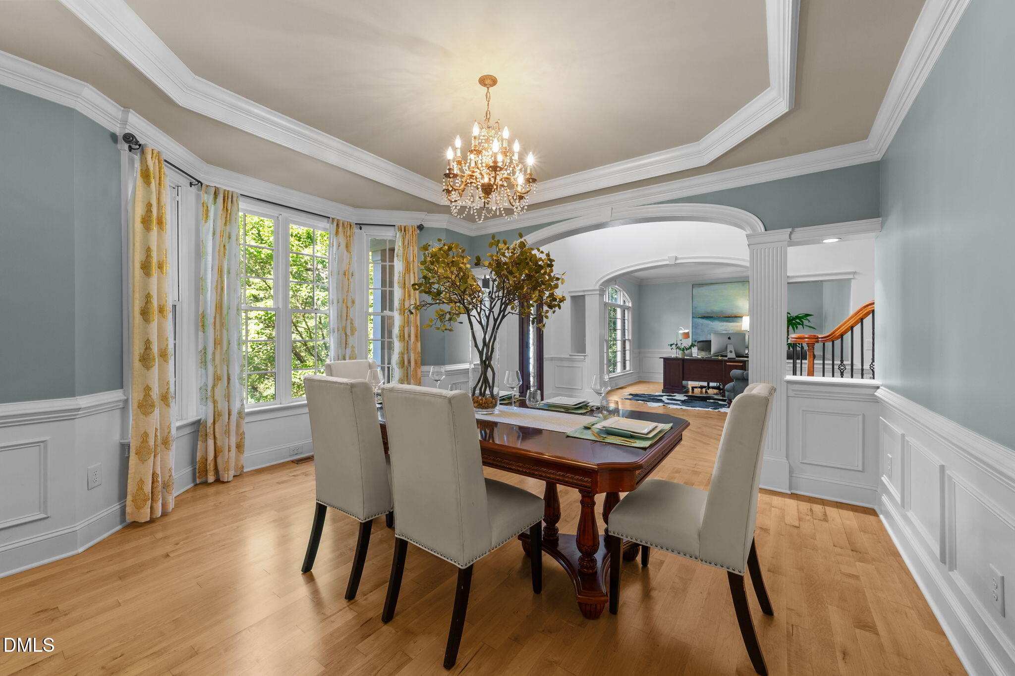 3901 Orchard Point Court Apex, NC 27539 - Photo 9 of 53 a view of a dining room with furniture window and wooden floor