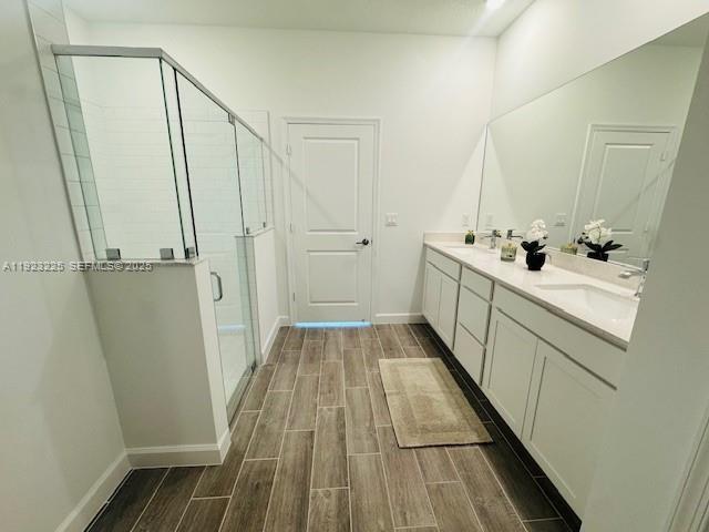 19552 Whispering Creek Road, Unit 1 West Palm Beach, FL 33470 - Photo 12 of 16 a bathroom with sink and mirror