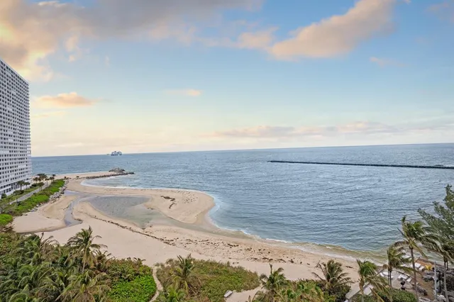 a view of beach and ocean