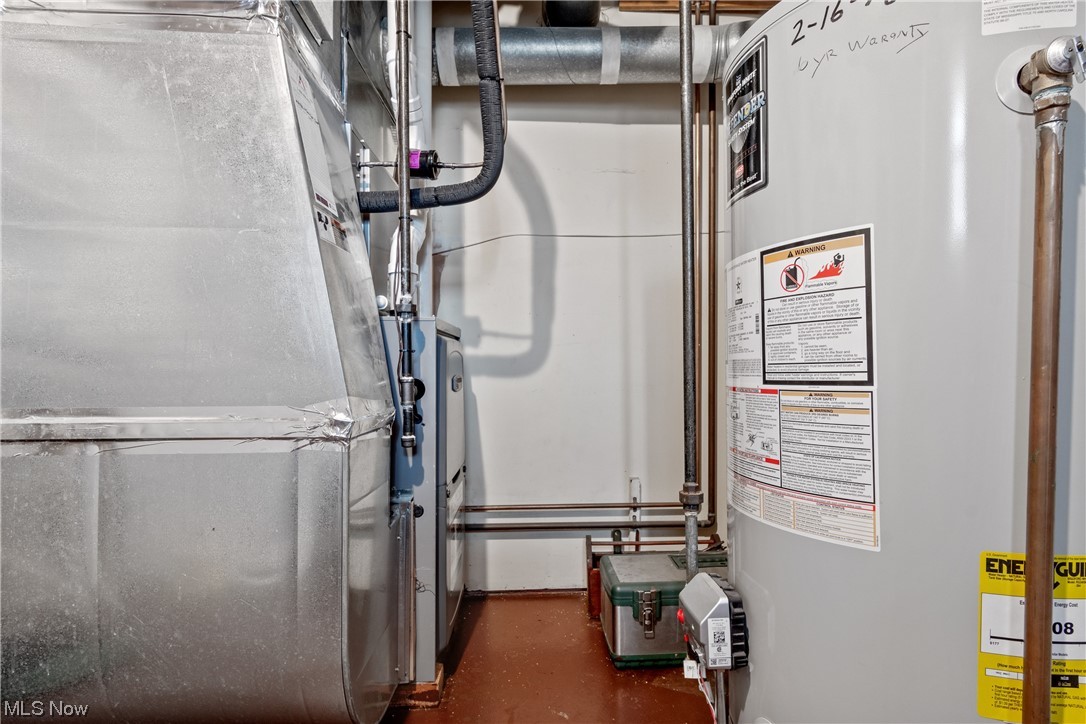 41 Willard Street Rittman, OH 44270 - Photo 22 of 25 Utility room featuring heating utilities and water heater