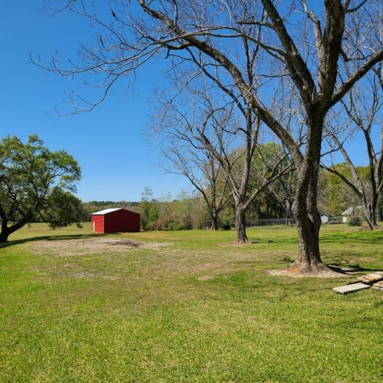 10051 Blackwell Nursery Road Semmes, AL 36575 - Photo 8 of 54 View of yard featuring an outdoor structure, a detached garage, and an outbuilding