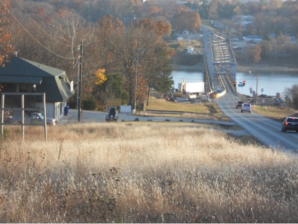 View of lake and bridge