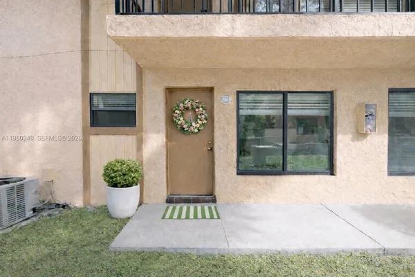 a view of a door of the house