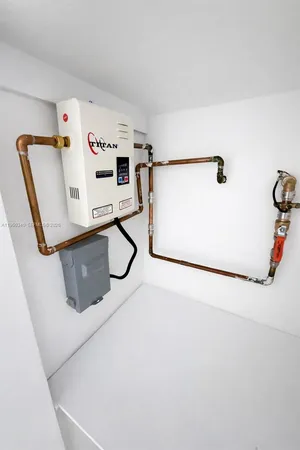 a view of a swimming pool with a yard